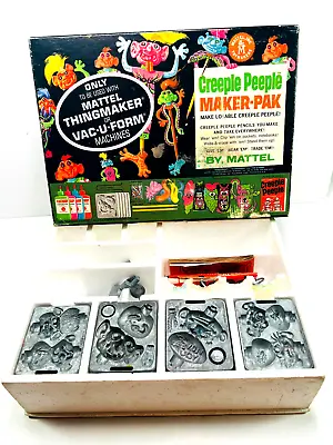 Vtg Mattel Thingmaker Creeple People Molds Box Instructions NO COMPLETE • $64.99