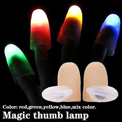 £3.10 • Buy 2X Magic Light Up Thumbs Fingers RED/BLUE/GREEN Flashing Tricks Appearing Lights