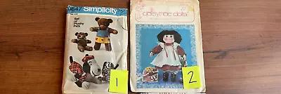 Sewing Patterns Simplicity DaisyMae McCalls Doll/Teddy Bears New Uncut • $2