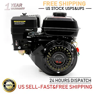 Gasoline Engine 4 Stroke 210CC 7.5HP OHV Industrial Grade Pull Start Gas Engine • $149.68