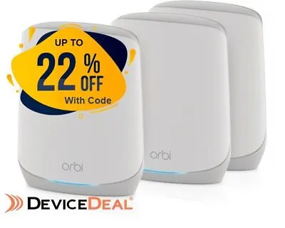 Netgear RBK763S Orbi AX5400 TriBand Mesh WiFi 6 System (Router + 2 Satellites) • $1024.70