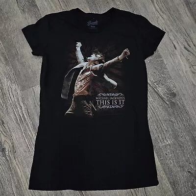 Bravado Michael Jackson Shirt Womens 2XL XXL Black This Is It Tour King Of Pop • $19.95