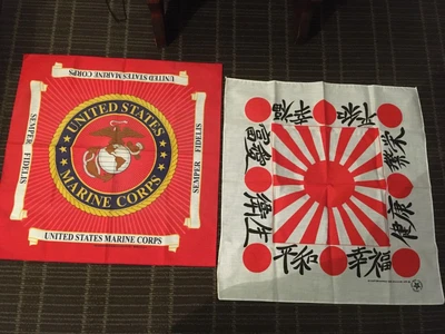 $28 • Buy Usmc Us Marines Japan Japanese Battle Rising Sun Bandanas Flags Head Wrap Scarf