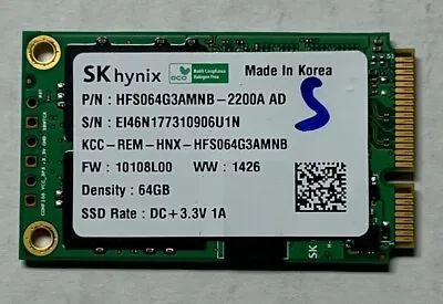 Genuine 64GB SK Hynix HFS064G3AMNB-2200A MSATA SSD • $12.99