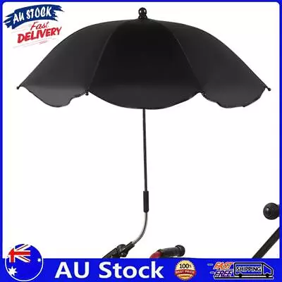 AU Anti UV Baby Umbrella Waterproof Infant Stroller Sunshade Parasol (Black) • $14.69