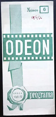 Odeon - Portuguese Movie Theater Program 1969/70 - O Destino Marca A Hora • £6.27