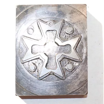 MALTESE CROSS DESIGN PENDANT Antique Vintage Jewelry Making Hub Die Stamp Steel • $10