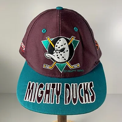 $157.56 • Buy NHL Mighty Ducks Anaheim Snapback Hat/Cap Adults One Size RARE Spell Out