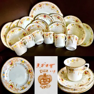 Rare Antique Edwardian (1904) Wild Brothers “Dux” 19 Piece Bone China Tea Set • £750