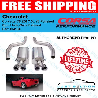 Corsa 2006-13 Chevrolet Corvette C6 Z06 7.0L V8 Polished Sport Axle-Back Exhaust • $2360.99