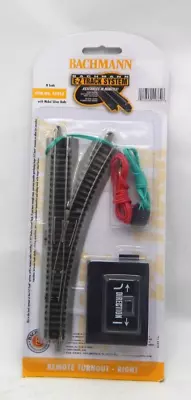 $23.99 • Buy Bachmann E-Z Track System N Scale 44862 Remote Turnout Right Nickel Silver Rails