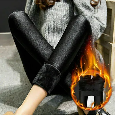 £8.89 • Buy Women Winter Thick Extra  Warm Soft Fleece Lined Thermal Stretchy Leggings Pants