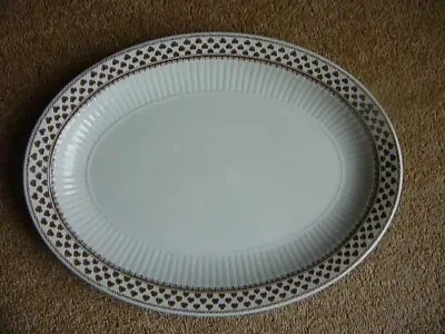 ADAMS SHARON OvalServing Platter Meat Plate Ironstone Brown Shamrocks 13.75  • £7.99