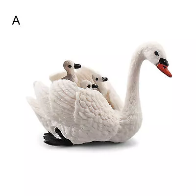 Animal Figurine Clear Line Comfortable Grip Desktop Ornament Miniature Swans A • $8.93