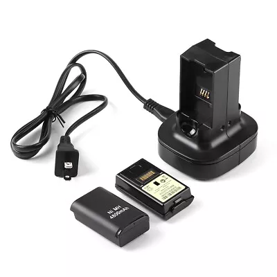 Rechargeable Battery Pack Charger Cable Dock For Xbox 360 Wireless Controller • $14.59