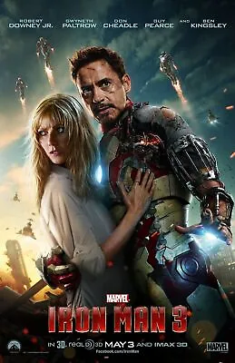 Marvel Art Print Poster Wall Decor Downey Film Tony Stark IRON MAN 3 Sci-fi Gift • $10.99