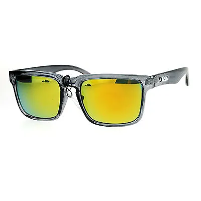 Kush Mens Color Mirrored Sport Horn Rim Slate Frame Agent Sunglasses • $9.95