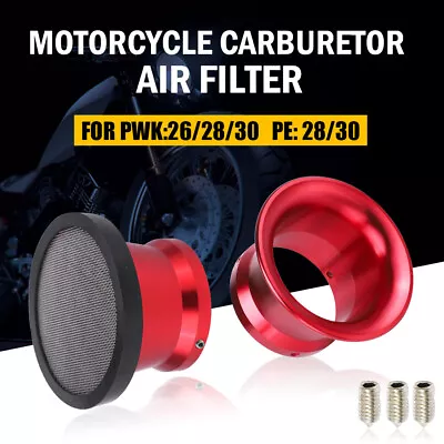 Motorcycle Carburetor Air Filter Cup Velocity Stack For PWK 24/26/28/30mm Carb • $11.98