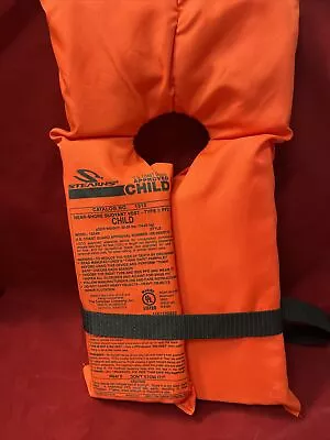 Stearns Near-Shore Buoyant Child Life Vest New USCG Type II PFD 30-50 Lbs Orange • $10