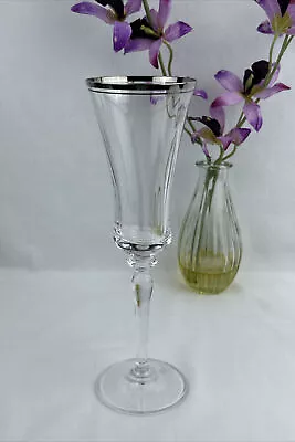 Mikasa Jamestown Clear Platinum Fluted Champagne Glass - Austria Bar Drinkware • $19.99