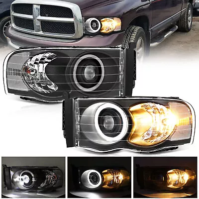 2PCS LED DRL Projector Headlights For 2002-2005 Dodge Ram 1500 2500 3500 LH+RH • $130.99