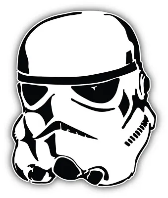 Star Wars Cartoon Stormtrooper Head Sticker Bumper Decal - ''SIZES'' • $3.75