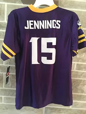 Minnesota Vikings NFL #15 Jennings (Purple) Jersey Size XL 16/18 New • $13.99