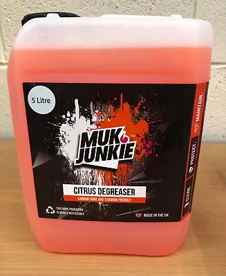 £24.99 • Buy 1 X 5 Litre Muk Junkie MX Citrus Degreaser MTB MOUNTAIN BIKE DRIVE CHAIN CLEANER