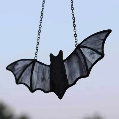 Halloween Bat Panel Window Wall Hanging Ornament Home Garden Party Decor 20*10cm • £7.84