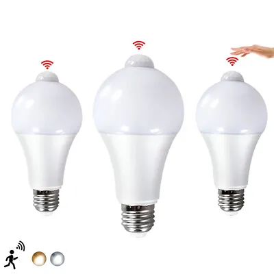 4x Dusk To Dawn E27 PIR Motion Sensor Lamp 12W LED Bulb Light Infrared Motion • $19.94