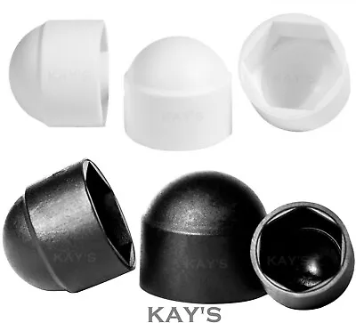 Cover Caps Black & White Plastic Nut And Bolt Dome Cap M5 M6 M8 M10 M12 M16 M20 • £3.53