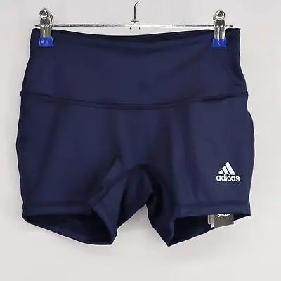 NWT Adidas Climalite 4  Athletic Volleyball Shorts Tights Womens Navy Blue Sport • $19.50