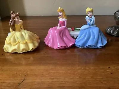 Disney Princess Sitting PVC Figure 3  Cake Topper Decopac Lot Of 3 Figures • $7.50