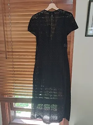 Alice Mccall 10 Black Broderie Anglaise Lace Maxi Dress • $89