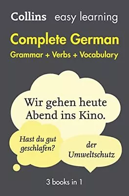 Easy Learning German Complete Grammar Verbs And Voca... By Collins Dictionaries • £6.49