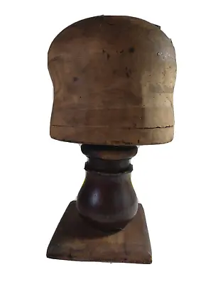 Antique Vintage Wooden Hat Block Shaper Former Millinery Shop Display Decor • £225