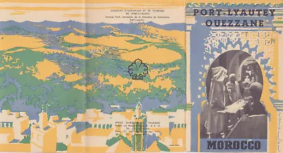 Vintage Port-Lyautey Ouezzane Morocco Tourist Brochure W/ Photos & Map 1950s • $25