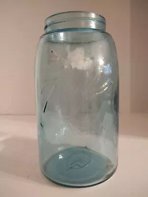 Antique Blue Glass Ball Mason Jar • $41.99