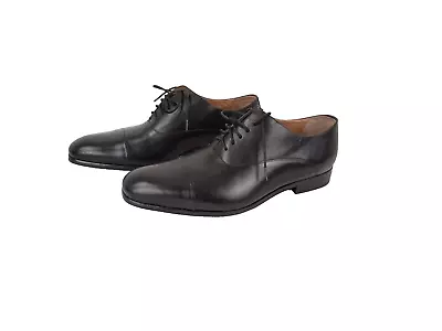 M&S Smart Lace Up Oxford Shoes Size 10 Black Real Leather Work Office NWOT F2 • £9.99