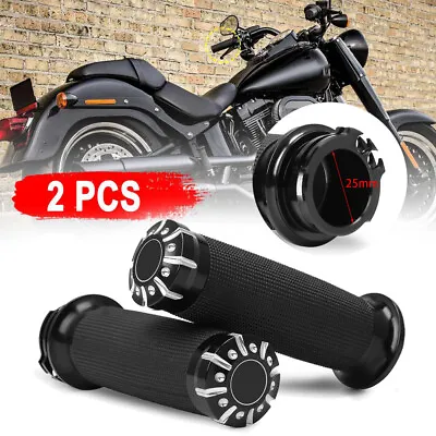 1  Inch Hand Grips Handlebar Handle For Harley Touring Suzuki Honda Motorcycle • $22.51