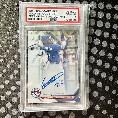 2016 Bowman's Best Vladimir Guerrero Jr. “Best Of 2016” Auto PSA 10 Gem Mint • $153.51