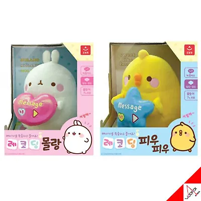 Molang & Piu Piu 2-Type Recording Message Stuffed Plush Doll Korean Toy 2023 • $44.89