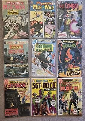 9 War Comic Lot - 1950s 1960s 70s Silver Age DC Charlton • $32