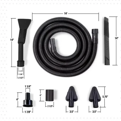 $19.99 • Buy Ridgid 1-1/4-in. Car Cleaning Accessory Kit With 14-ft Hose For Wet/Dry Shop Vac
