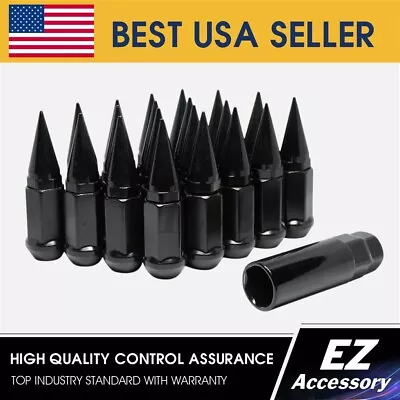 32 Pc Set Spike Lug Nuts ¦ Black ¦ 9/16  ¦ Dodge RAM 2500 3500 1994-2011 • $62.95