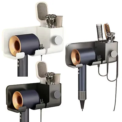 Hair Dryer Holder Wall Mounted Rack Bathroom Salon Hair Dryer Storage Shelf • £11.99