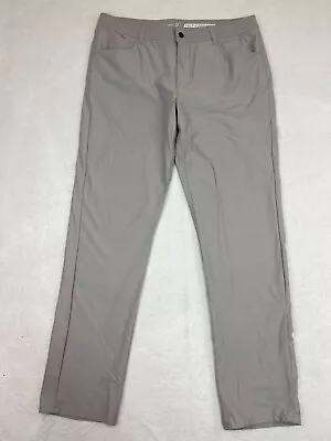 Johnnie O Prep-Formance Pants Mens 38x34 Golf Stretch Flex Comfort Gray Good • $29.99