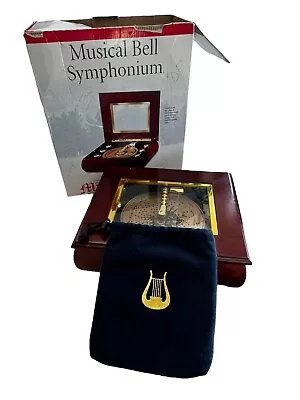 Mr Christmas Musical Symphonium 6 Bells Wood Music Box W/ 16 Discs • $50