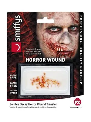 Zombie Decay Horror Wound Special FX Prosthetic Transfer Zombie Halloween • £4.96
