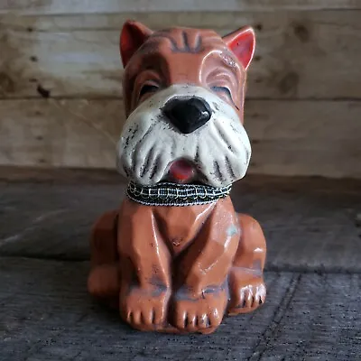 Vintage Terrier Puppy Dog Coin Piggy Bank Figure Scottie Scottish Irish Welsh  • $9.95